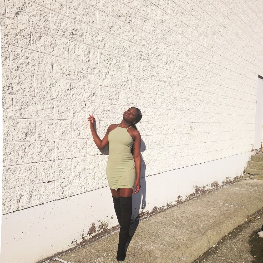 Pastel green dress
